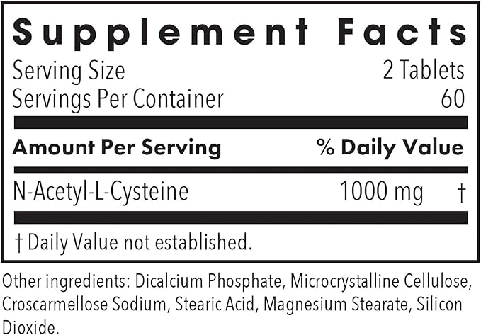 Allergy Research Group NAC Supplement - N-Acetyl-L-Cysteine Glutathione Precursor Supports Immune Function Healthy Mucus Clearance Free Form Amino Acid Hypoallergenic - 120 Count
