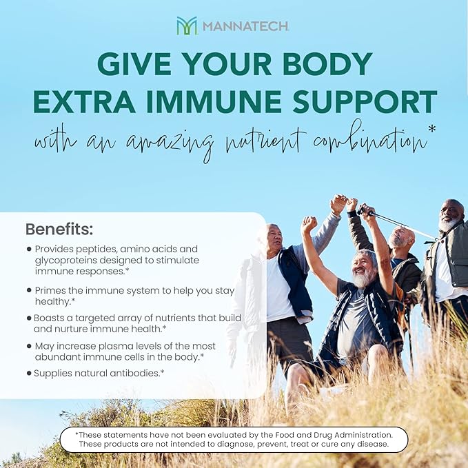 Mannatech ImmunoSTART Supplement Supports the Body’s Natural Immune Response 60 Tablets Formulated for Immune Balance and Support