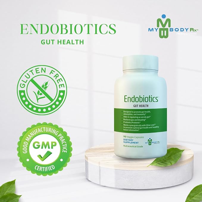 Endobiotics Gut Support Supplement - Rich Blend of Eight Beneficial Bacteria for Optimal Digestive Health-90 Capsules 6pk