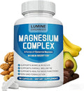 1PCSLumine Organics Magnesium Complex Supplement 1000mg - Advanced 8-in-1 Magnesium Blend - Glycinate Citrate Malate Taurate etc.– High Absorption Formula – Non-GMO 90 Capsules (1)