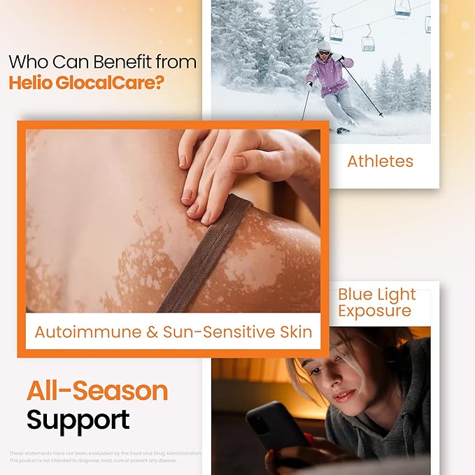 GlocalCare Helio Antioxidant-Rich Sun Defense &amp Skin Rejuvenation Supplement with Polypodium Nutroxsun Astaxanthin &amp Pomegranate Extract - Fights Photoaging &amp Oxidative Stress - 30 Capsu