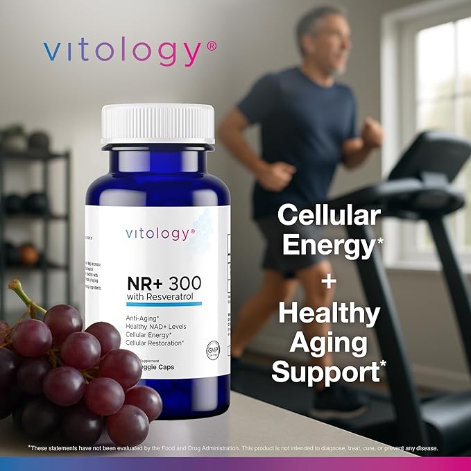 NR+ 300 | Nicotinamide Riboside 300mg with Resveratrol 50mg | Supports NAD+ Levels Cellular Energy &amp Healthy Aging | 60 Capsules