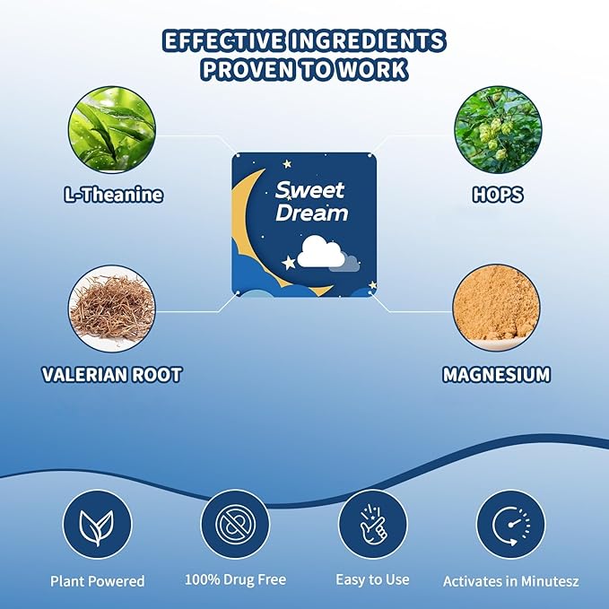 Sleep Patches for Adults with Magnesium and Sour Cherry Extract - Plant-Based Sleep Aid - Easy to use Suitable for Both Men and Women-2 Box 120 Count -SP01