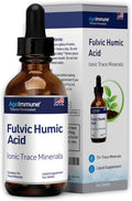 Fulvic Humic Acid 75 + Trace Minerals Liquid Supplement - Plant Derived in USA - Fulvic Acid Minerals Concentrate for Energy Gut Health and Hydration- 1 gram per Serving - 2 oz.