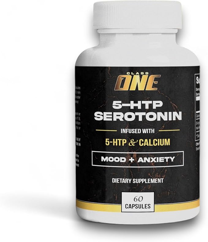 5-HTP Serotonin Support – Mood &amp Well-Being Supplement – 60 Capsules Non-GMO &amp Gluten-Free