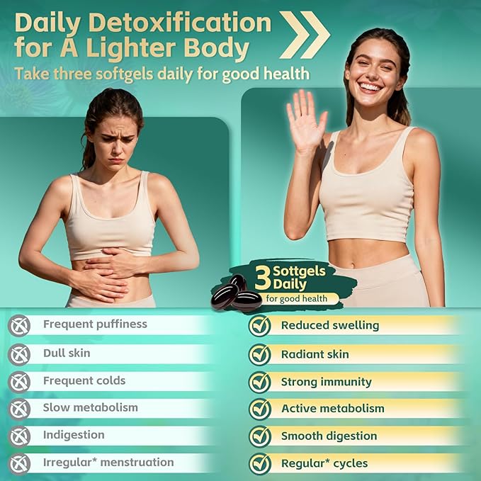 21-in-1 Liposomal Lymphatic Drainage Supplements 200 Day Supply 6000mg Lymph System Support for Women &amp Men with Echinacea Dandelion Burdock Bromelain Calendula Turmeric &amp More 2 Bag