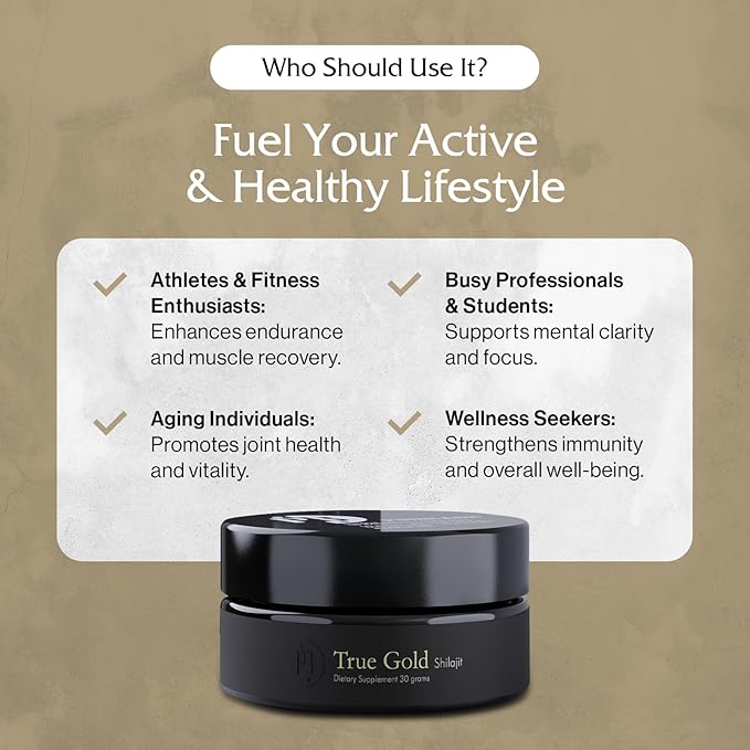 Purblack Pure Himalayan Shilajit Resin - Himalayan and Other Mountain Ranges Gold Infused Shilajit for Men &amp Women with Over 85+ Trace Minerals for Energy &amp Immunity | 30 Servings | USA Made