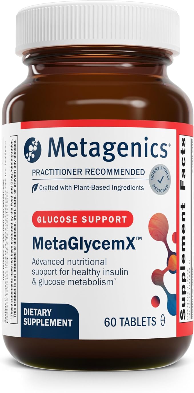 Metagenics MetaGlycemX - 100 mg Alpha-Lipoic Acid - Supports Carbohydrate Metabolism* - Antioxidant Support* - with Green Tea Extract - Non-GMO &amp Gluten-Free - 60 Count