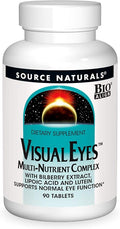Source Naturals Visual Eyes Dietary Supplement - Multi-Nutrient Complex with Bilberry Extract Lipoic Acid and Lutein - 90 Tablets