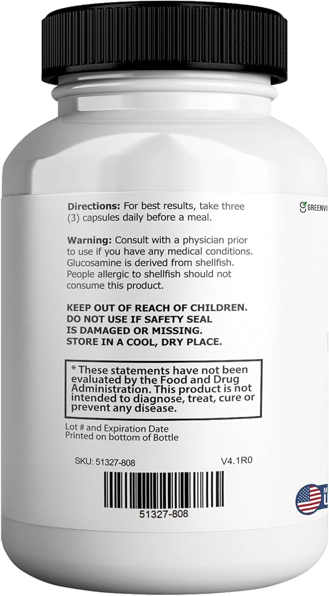 Maximum Strength Joint Max Supplement 60 Capsules with Glucosamine Chondroitin Turmeric 20 Day Supply (3)