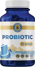 Vykee Nutrition Daily Probiotic – 50 Billion CFU + Prebiotics | Gut Digestive &amp Immune Support | 11-Strain Formula for Bloating Balance &amp Whole-Body Wellness