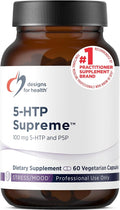 Designs for Health 5-HTP 100mg with Vitamin B6 (P-5-P) - 5-HTP Supreme 100 mg Supplement - Serotonin Precursors to Help Support Healthy Mood + Appetite (60 Capsules)