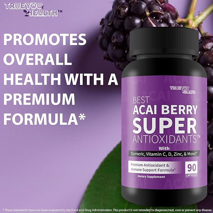 Best Acai Berry Super Antioxidants Supplement - Our Best Acai Berry Vitamin C Antioxidant Supplement - Natural Antioxidant Pill - Cellular Health &amp Immune Support - Super Antioxidants Supplements