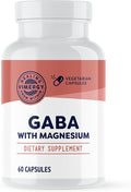 VIMERGY GABA with Magnesium – Supports Nervous System Function – Promotes Relaxation – Kosher Vegan &amp Gluten-Free – 60 Capsules