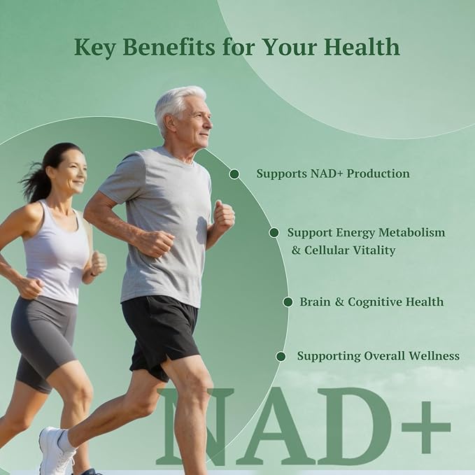 NMN Supplement 500mg Supports NAD+ Levels &amp Cellular Energy Anti-Aging &amp Longevity with NMN (Nicotinamide Mononucleotide) Resveratrol and Niacinamide 60 Veggie Capsules for Women &amp Me