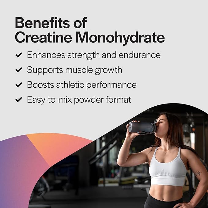 PureFormulas Creatine Monohydrate for Muscle Growth Creatine Monohydrate Powder 90 Servings 16 Oz (1 lb) 450 g Dairy-Free Gluten-Free Non-GMO Enhance Athletic Performance &amp Strength