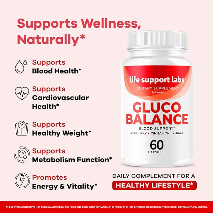 Life Support Labs Capsules - Official LifeSupportLabs Blood Support Health Balance Supplement Pills Premium Multivitamin Advanced Formula for Health &amp Wellness 60 Capsules for 1 Month