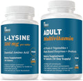 Dr. Tobias L‑Lysine 500 mg Tablets + Adult Multivitamin for Women &amp Men – Essential Amino Acid Support + Wholefood Vitamins for Immune Gut &amp Energy Health