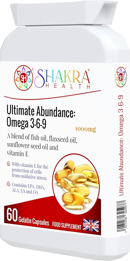 Ultimate Abundance: Omega 3-6-9 | The Complete Fish Oil Supplement - Spirituality Science &amp Supplements by Shakra Health