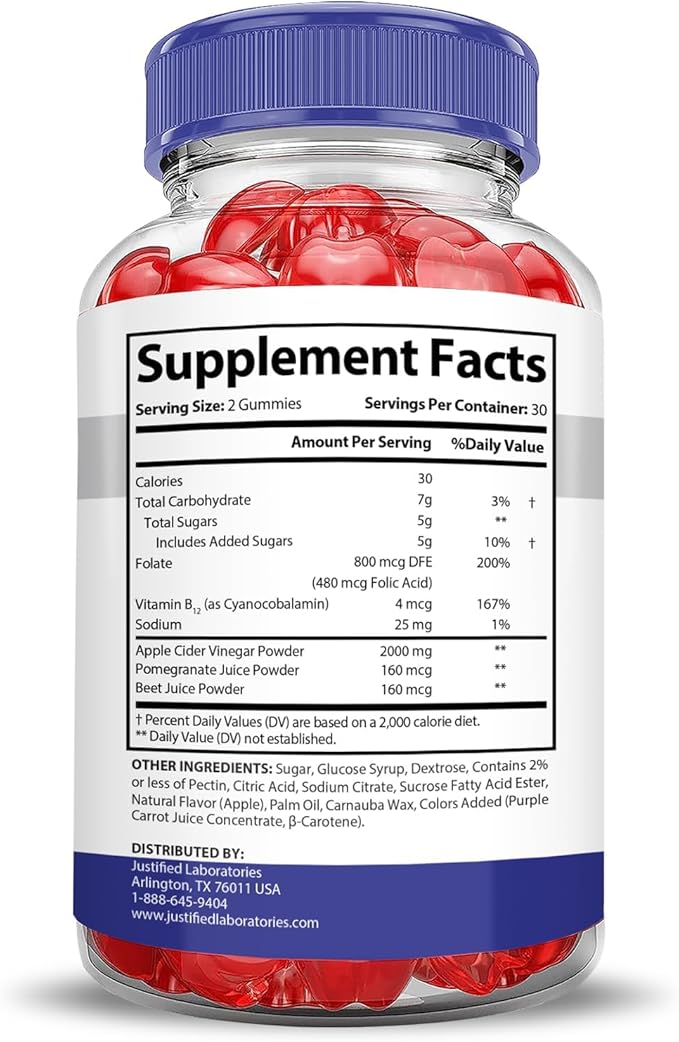 Justified Laboratories (2 Pack Keto Thrive Keto ACV Gummies Extreme 2000MG Keto Thrive Keto Gummies Apple Cider Vinegar Formulated with Pomegranate Beet Juice Powder B12 Vegan Non GMO 120 Gummys
