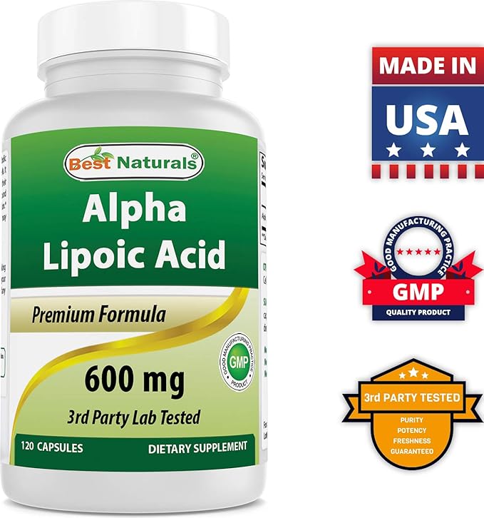 Best Naturals Acetyl L-Carnitine 500 Mg &amp Alpha Lipoic Acid 600 mg
