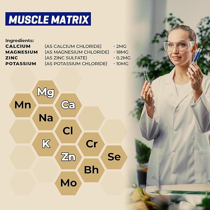 QuikPlus Muscle Matrix - Ionic Liquid Mineral Supplement Support for Muscle Cramps Vegan Gluten Free Highly Bioavailable 30 Servings 2 Fl oz