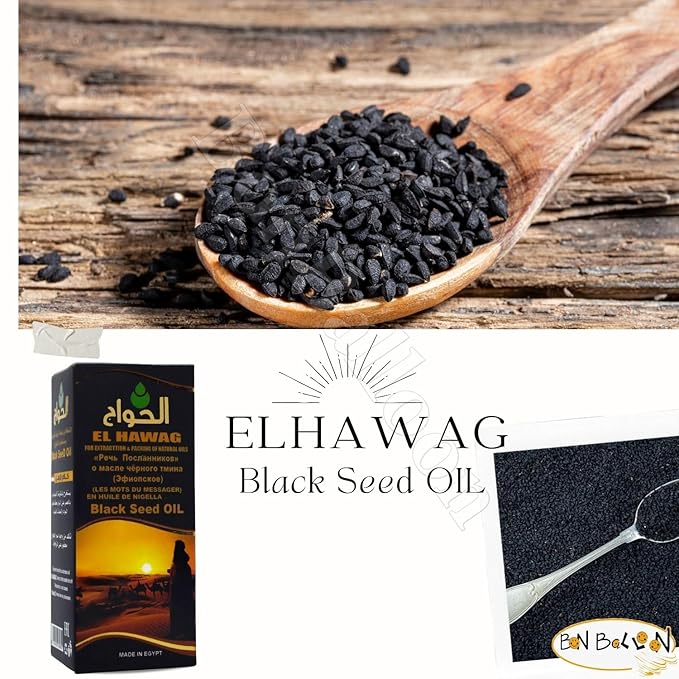 El hawag Blackseed Oil Natural Kalam Alrosol Pure Elhawag Egyptian Cold Pressed Hawag Cumin Raw Egypt Herbs Cooking Skin Hair Non Gmo Kosher Halal (1 Pack = 4.22 oz / 125 ml) زيت كلام الرسل حلال