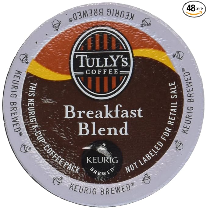 Tully's Coffee Breakfast Blend K-Cups for Keurig Brewers - 24 ct - 2 pk