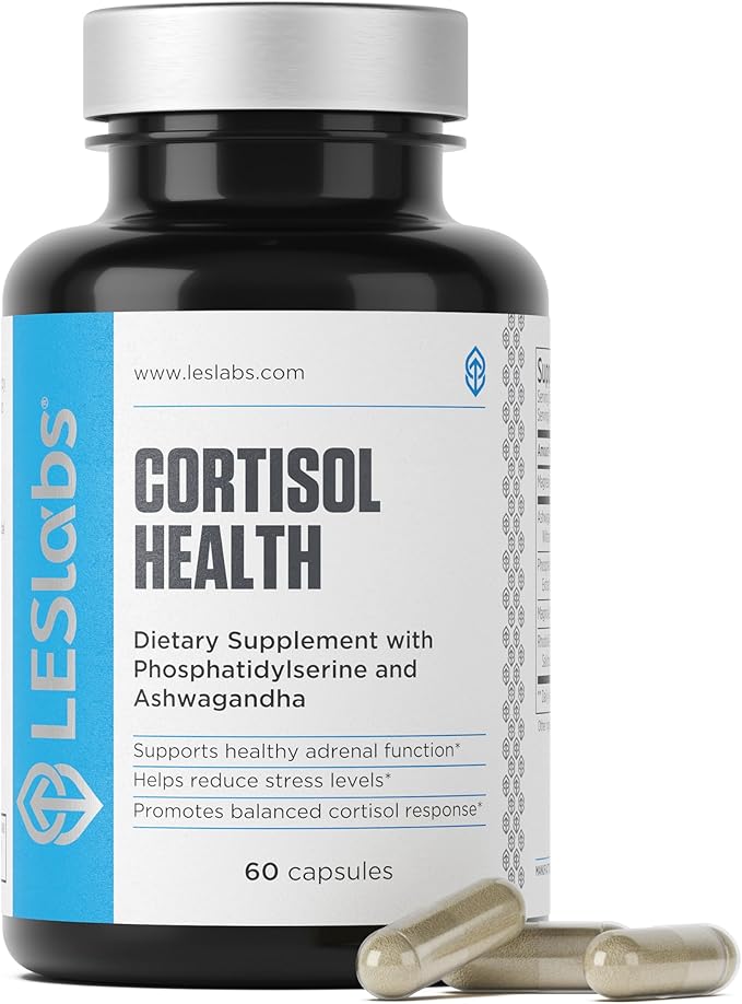 LES Labs Cortisol Health – Stress Relief Balanced Cortisol Response Relaxation &amp Deep Sleep – Phosphatidylserine Magnesium Magnolia Bark Rhodiola Rosea &amp Ashwagandha – Non-GMO – 60 Capsul