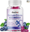 duwhot Calcium Citrate Gummies Chewable Calcium Citrate 1000mg For Bone Muscle &amp Immune Support High Absorption Calcium Supplements for Women &amp Men Kids Blueberry Flavor Vegan Organic