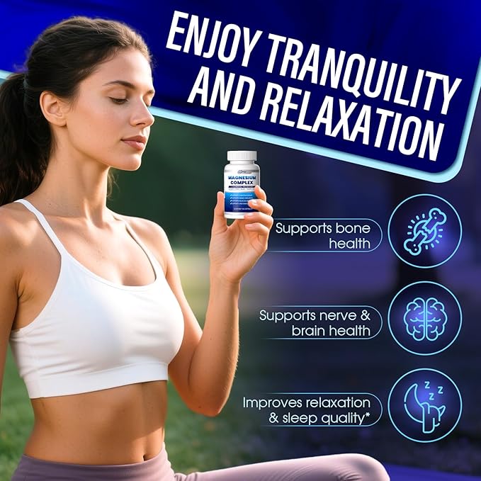 8-in-1 Magnesium Complex Supplement - 1000mg | High Absorption | Vegan Non-GMO | 90 Capsules (2)