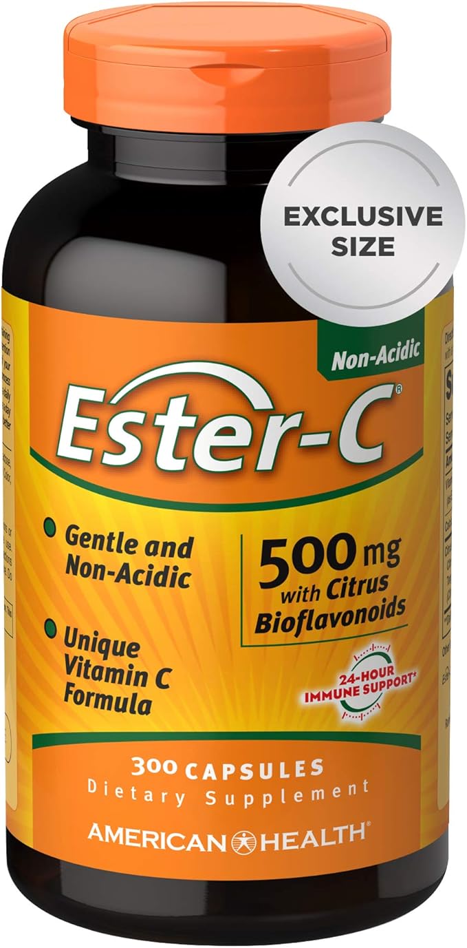 American Health Ester-C 500 mg with Citrus Bioflavonoids Capsules 300 Count