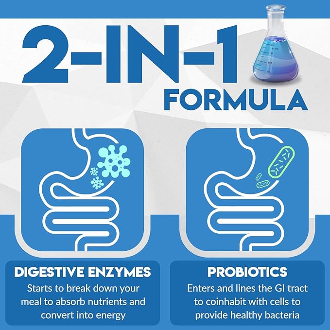 Digest Complete 2-in-1 Probiotic Digestive Enzymes 60 Capsules
