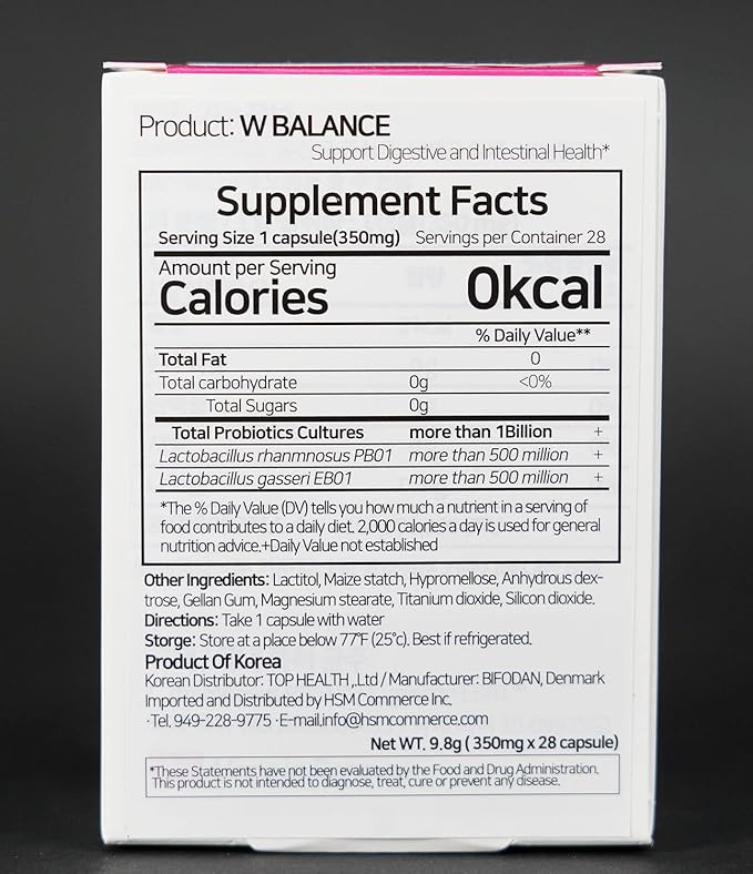 Women’s Balance Probiotics (1 Box of 28 Capsules) Premium Denmark Probiotics for Feminine Health Specially Formulated and Patented Denmark Probiotics