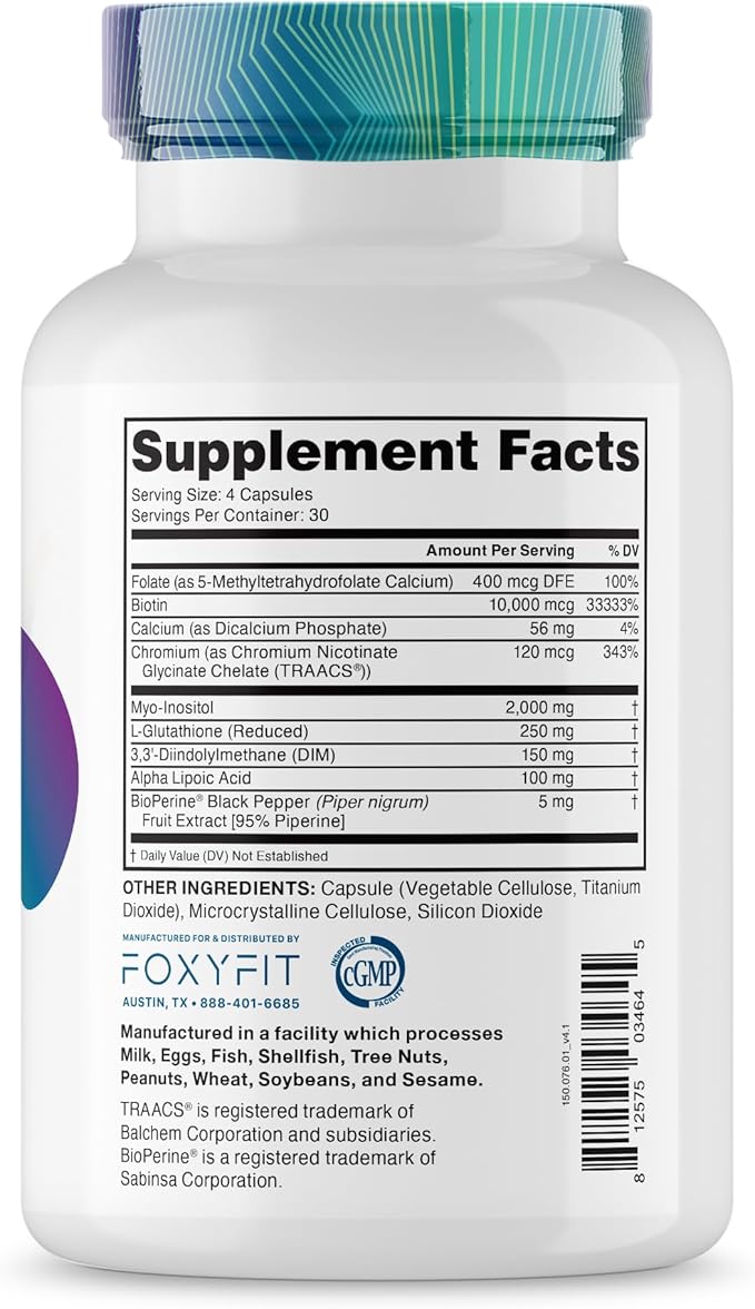 Essential Balance Hormonal Support and Vitamin Supplement for Women by Foxy Fit – Antioxidant Healthy Skin &amp Hair for Daily Use* (30 Servings)