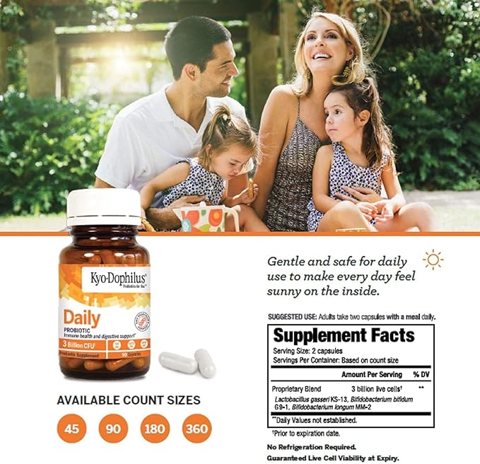Kyolic Kyo-Dophilus Daily Probiotic Immune Health &amp Digestive Support* 360 Capsules