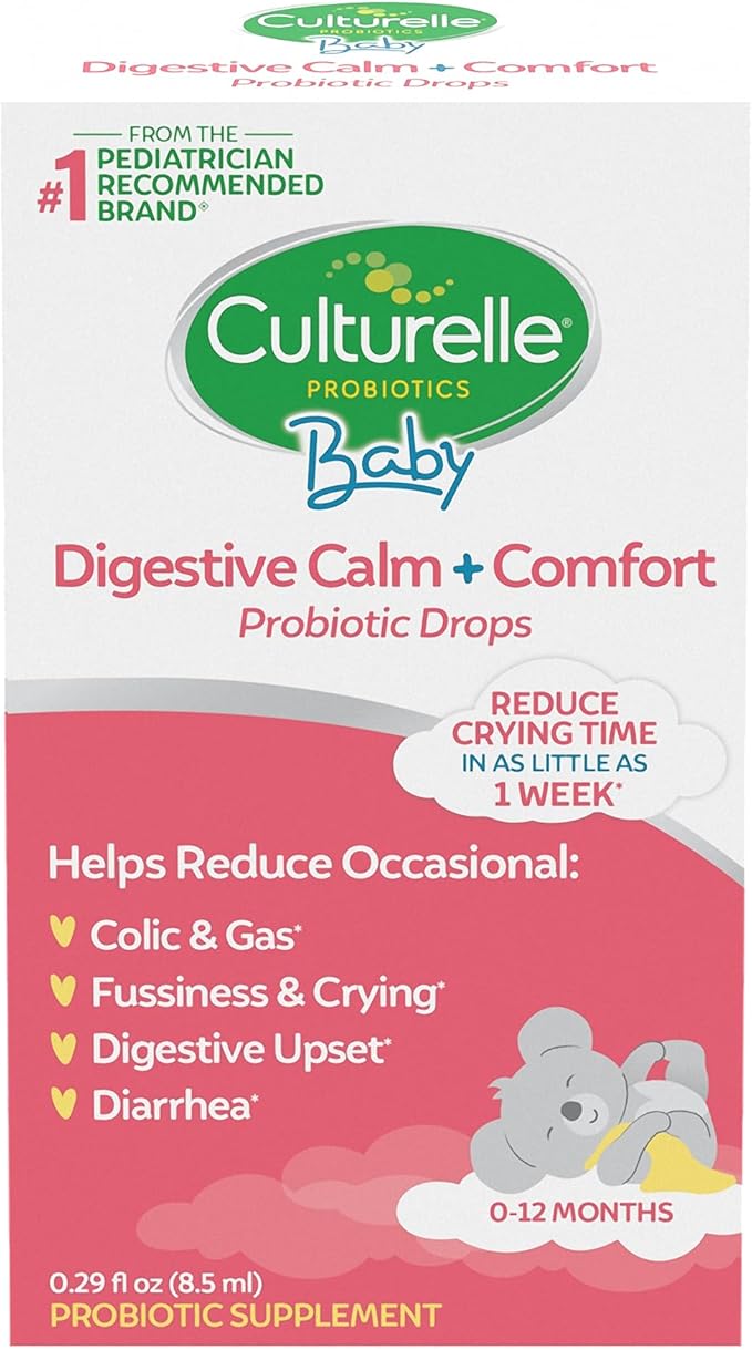 Culturelle Kids Probiotics for Immune &amp Digestive Support 50 Count &amp Baby Calm &amp Comfort Drops 0-12 Months 0.29 Ounce