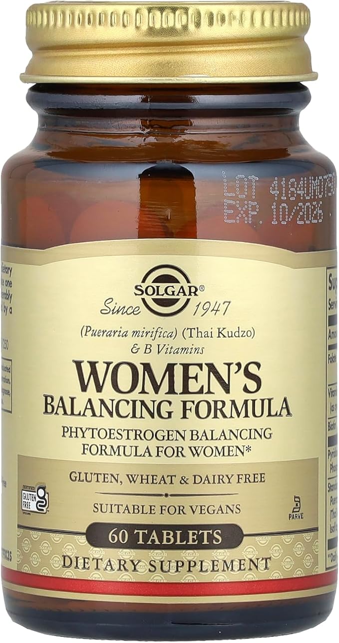 Solgar Women's Balancing Formula 60 Tablets - Pueraria Mirifica - Phytoestrogen Balancing Formula Energy Metabolism Nervous System Health - Vegan Gluten-Free Dairy Free Kosher - 60 Servings