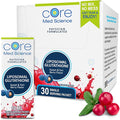 Core Med Science Liposomal Glutathione Supplement Sweet &amp Tart Berry - Glutathione Drink Mix for Detox Support - Antioxidant Supplement for Energy Brain Health Skin &amp Liver Health - 30 Pack