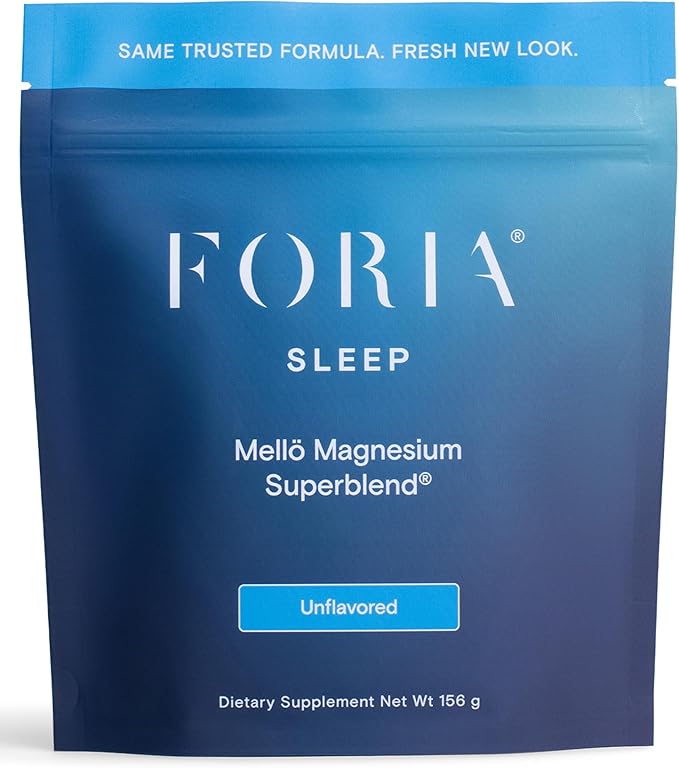 mellö Magnesium Supplement Superblend Powder - Magnesium Glycinate with L-Theanine GABA and 70 Trace Minerals - Supports Sleep Relaxation Balanced Energy - Unflavored 30 Servings