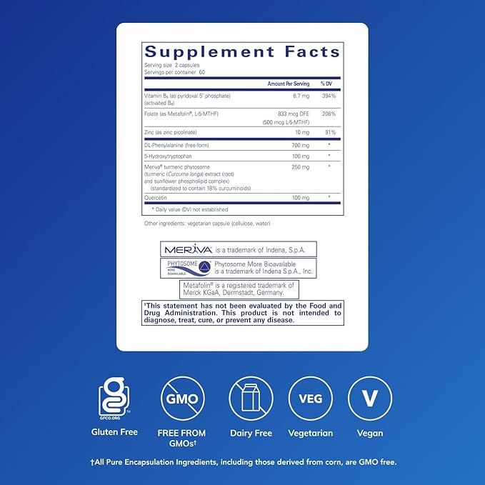 Pure Encapsulations NeuroPure | Hypoallergenic Supplement with Enhanced Support for Calmness and Stress Relief | 120 Capsules