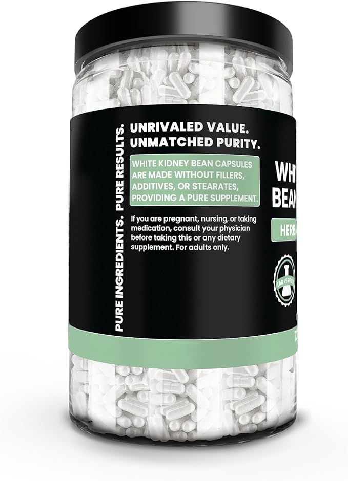 PURE ORIGINAL INGREDIENTS White Kidney Bean Extract (730 Capsules) No Magnesium Or Rice Fillers Always Pure Lab Verified