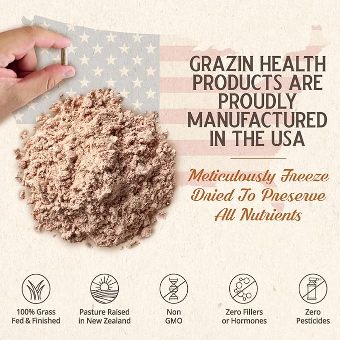 Grass Fed Bovine Organ Complex: Liver Spleen Kidney Heart Pancreas (600 Mg per Organ per Capsule) 3000 Mg per Serving (30 Servings)