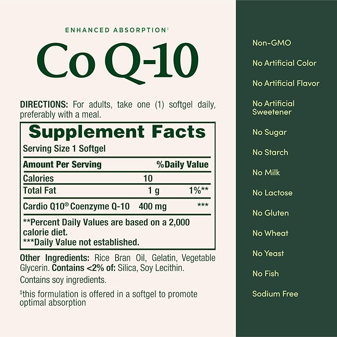 Nature's Bounty Co Q-10 400mg 39 Rapid Release Softgels (Pack of 2)
