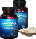 MyoActivo Magnesium 5 Complex - Chelated Magnesium Glycinate Malate Citrate Taurate &amp Aspartate for Nerves Muscles Bones - 2 Pack