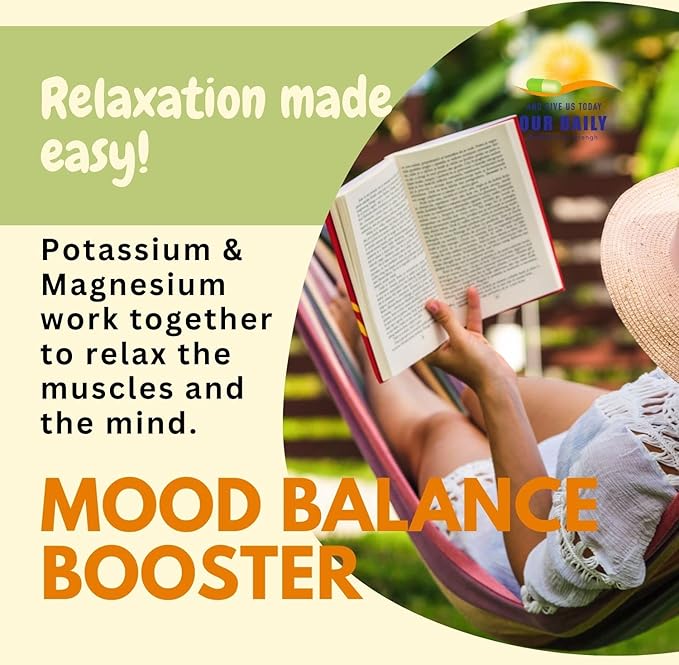 Our Daily Vites Magnesium Potassium Complex 90 Capsules Supplement High Absorption Magnesium Aspartate Oxide Support Vascular Health &amp Leg Cramp Potassium Aspartate Chloride