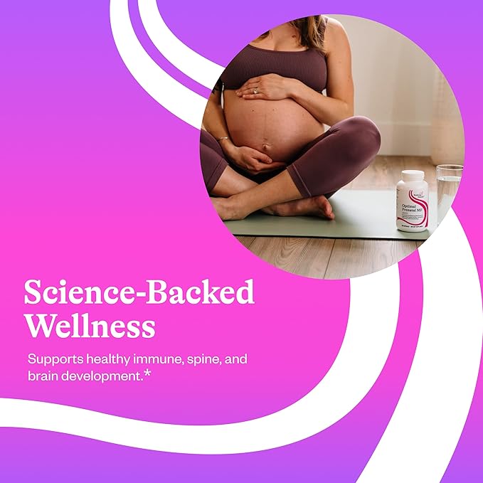 Seeking Health Optimal Prenatal MF - Digestive &amp Immune Support Supplement for Women - Pregnancy Support Supplement with Folate Vitamin A Ginger &amp Vitamin B12-180 Capsules