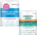 Granions Glucosamine Chondroitin MSM Powder and Marine Collagen Powder unflavored - Joint Support Bundle