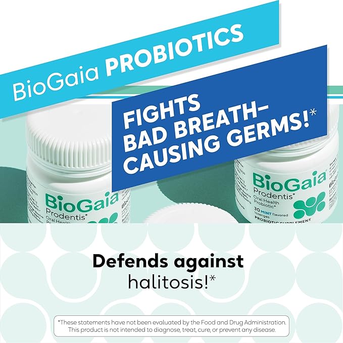 BioGaia Prodentis | Dental Probiotic Lozenges | Promotes Healthy Gums &amp Teeth | Defends Against Dental Problems | Replenishes Oral Microbiome | Improves Oral Health | Mint Flavor | Pack of 5