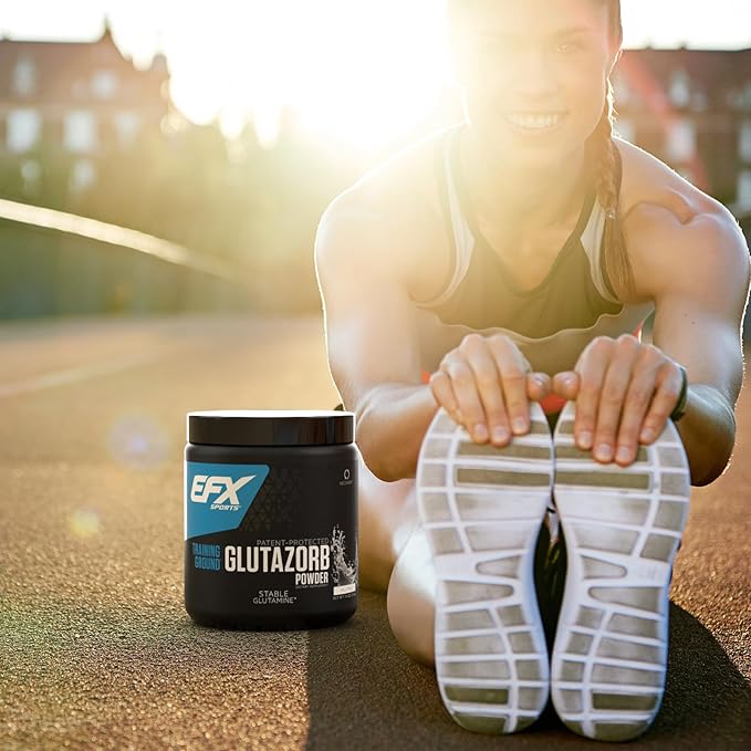 EFX Sports Training Ground Glutazorb Powder | Highly Concentrated pH Correct Glutamine Supplement | Digestion &amp Immune Support | 140 Servings (Unflavored)